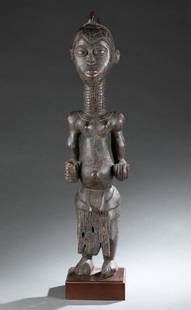 Bena Lulua figure. 20th century.: A Bena Lulua female figure. 20th century. Bena Lulua style. Democratic Republic of the Congo._x000D_ Provenance: Inventory and Collection from the Estate of Merton D. Simpson.