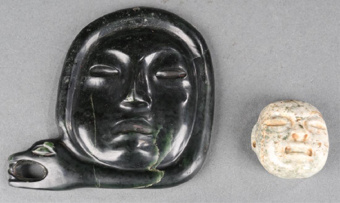 2 Olmec maskettes. 20th century. (1 of 4)