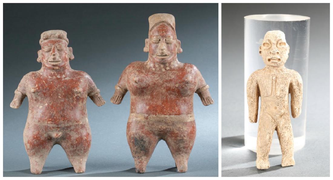 3 Mexican terracotta figures. (1 of 13)