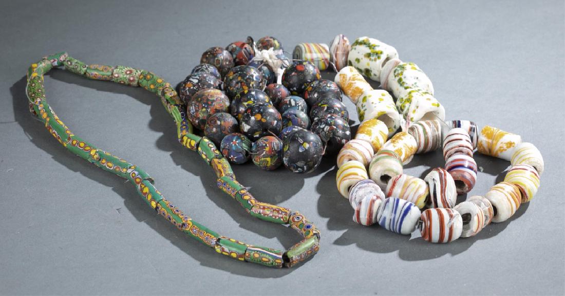3 Strands of Venetian Glass African Trade Beads. (1 of 4)
