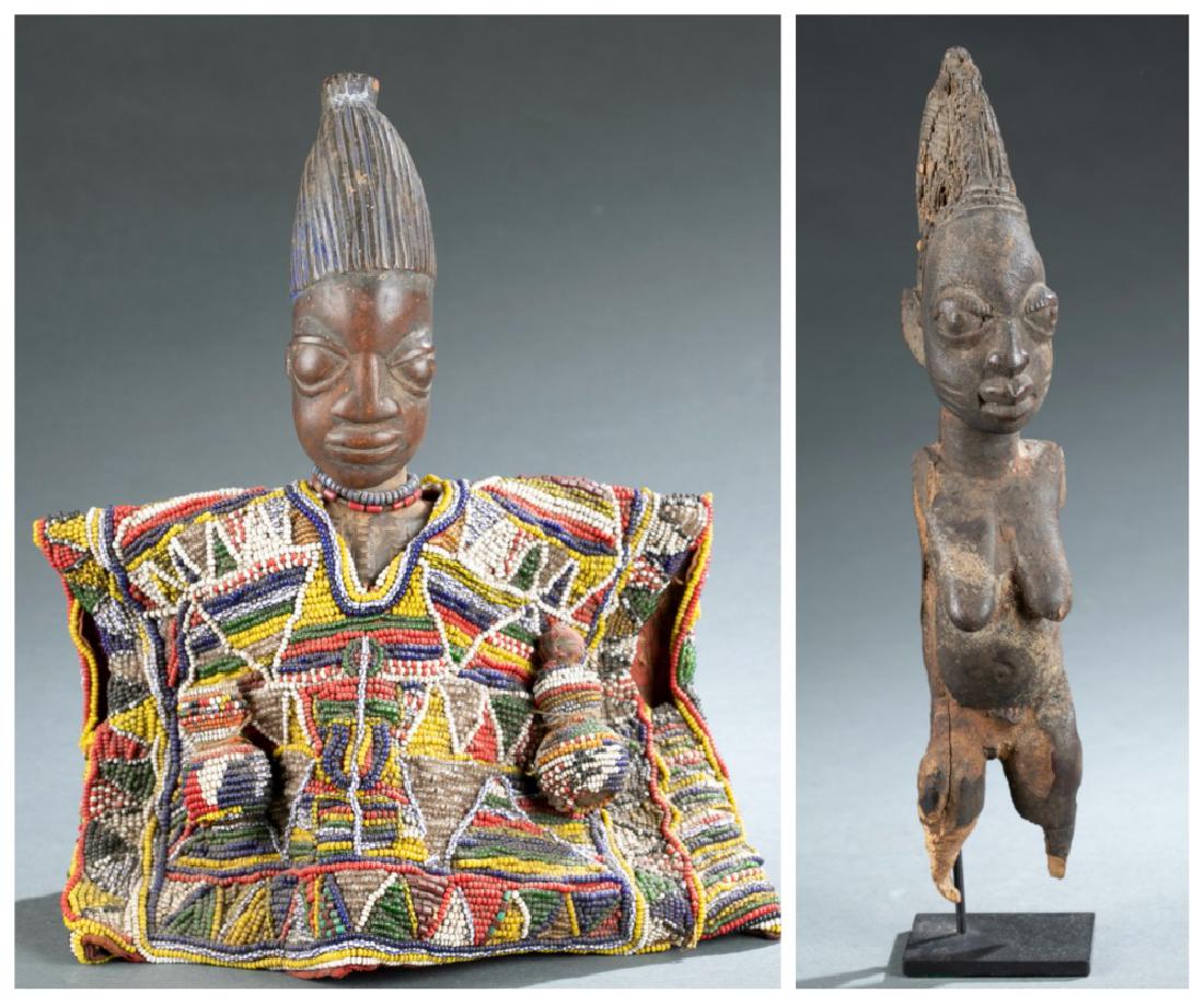 2 Yoruba Ibeji figures. 20th century. (1 of 8)