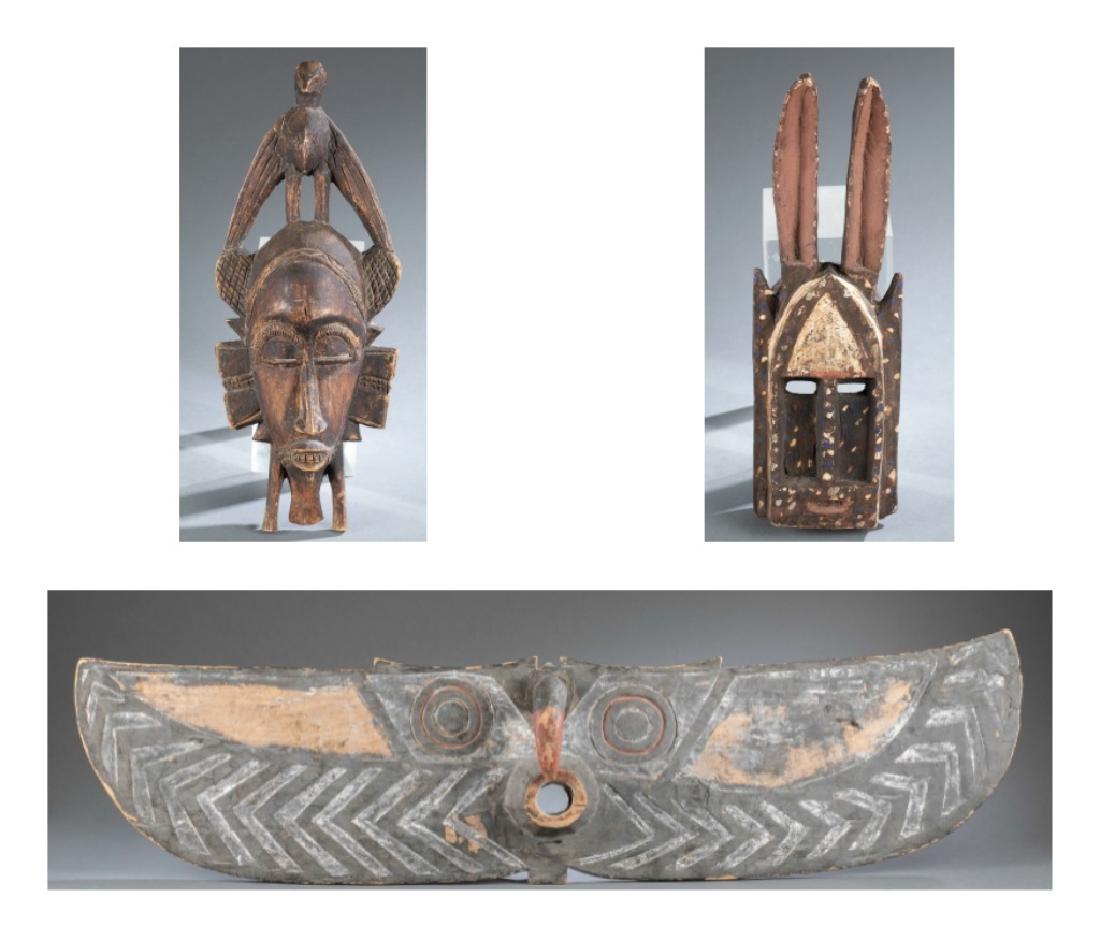 3 West African masks. 20th century. (1 of 4)