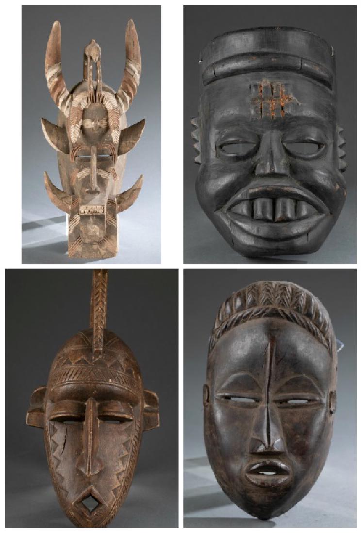 4 West African masks. 20th century. (1 of 16)