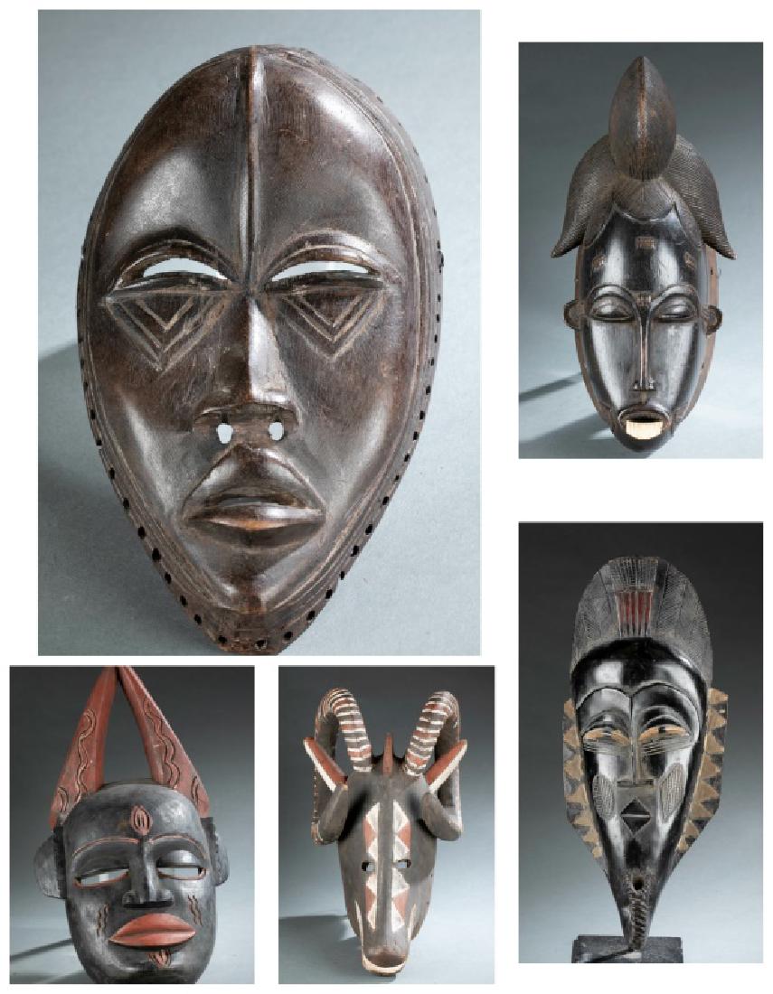 5 West African masks. 20th century. (1 of 20)