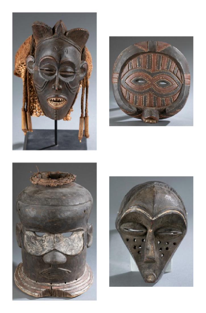 4 Central African masks. 20th century. (1 of 14)