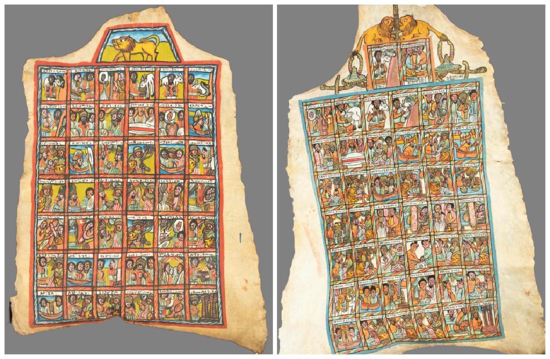 2 Ethiopian Christian paintings. 20th century. (1 of 12)