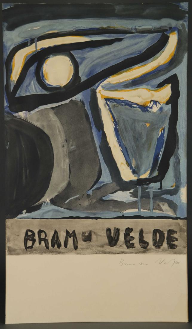 Bram van Velde. Musée National d'Art Moderne. 1971: van Velde, Bram (Dutch, 1895-1981). "Musée National d'Art Moderne." 1971. Lithograph poster in colors. Edition of 500. Image was used in promotional poster for 1971 exhibition of the artist's wor