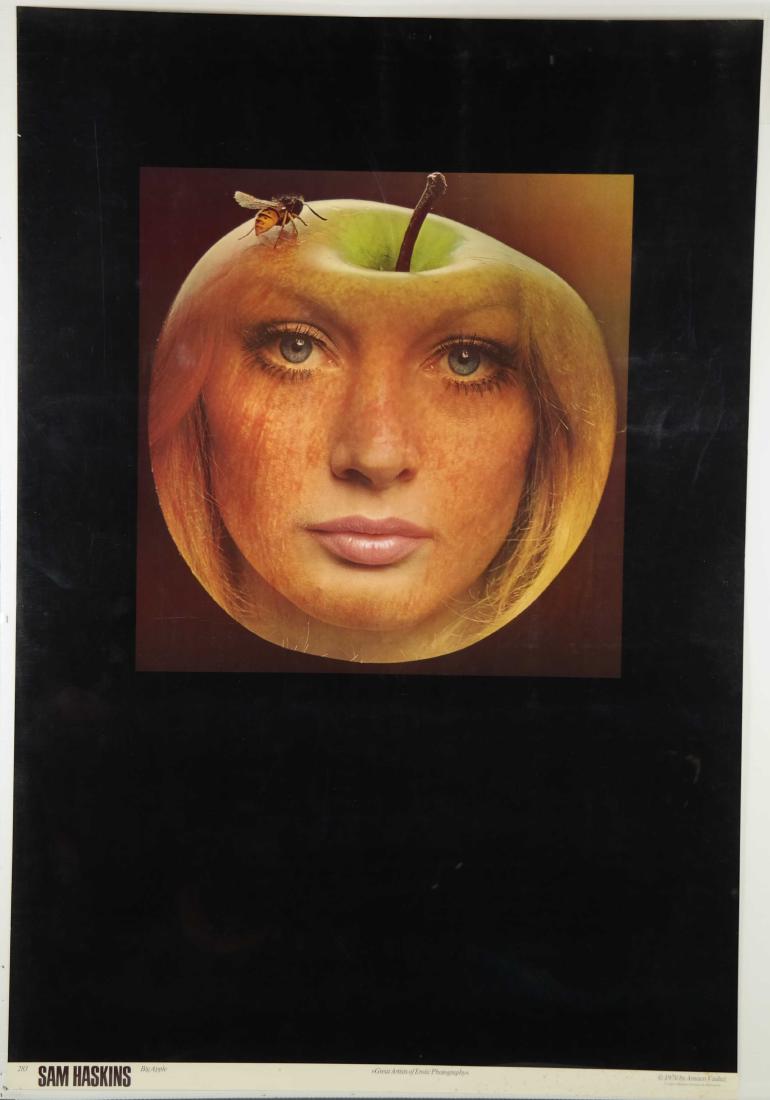 Sam Haskins. Apple Jack Beat, Big Apple. 1970.: Haskins, Sam (British, 1926-2009). Pair of posters. 1970. Color photo-lithograph. Published by Amaco Vaduz. From the series "Great Artists of Erotic Photography." Printed in West Germany by Mohndruck.
