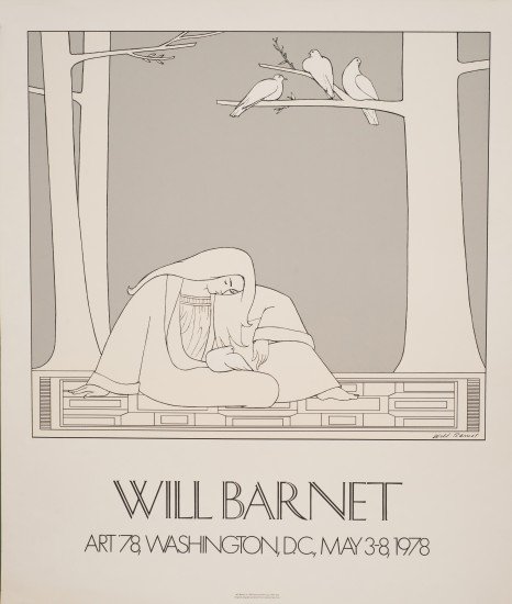 Will Barnet. Paean. Poster. 1978.: Barnet, Will (American, 1911-2012). "Paean" or "Art '78, Washington, D.C., May 3-8, 1978." 1978. Serigraph. Published by Transworld Art Corp., New York. Printed by Fine Creations, New York. Signed and