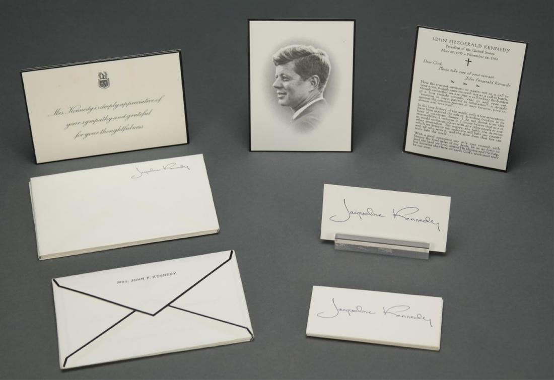 Jackie Kennedy stationery. Inc: funeral cards. (1 of 3)