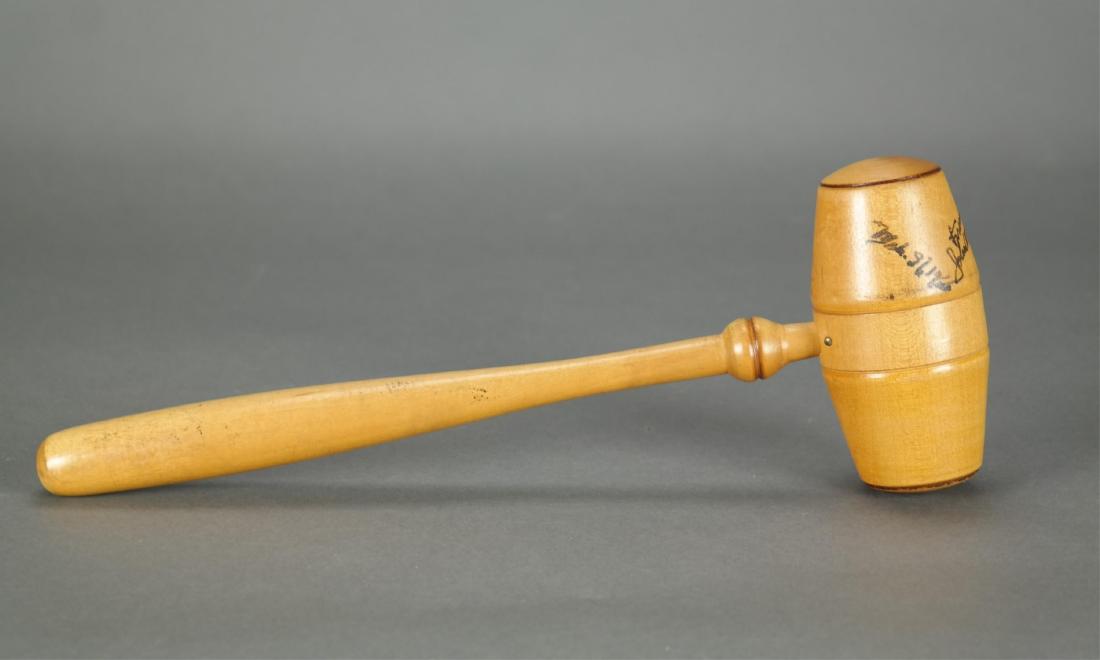 John W. McCormack Signed Gavel. 1966. (1 of 3)