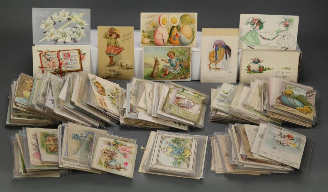 Approximately 200 Easter cards, c. early 1900s. (1 of 12)