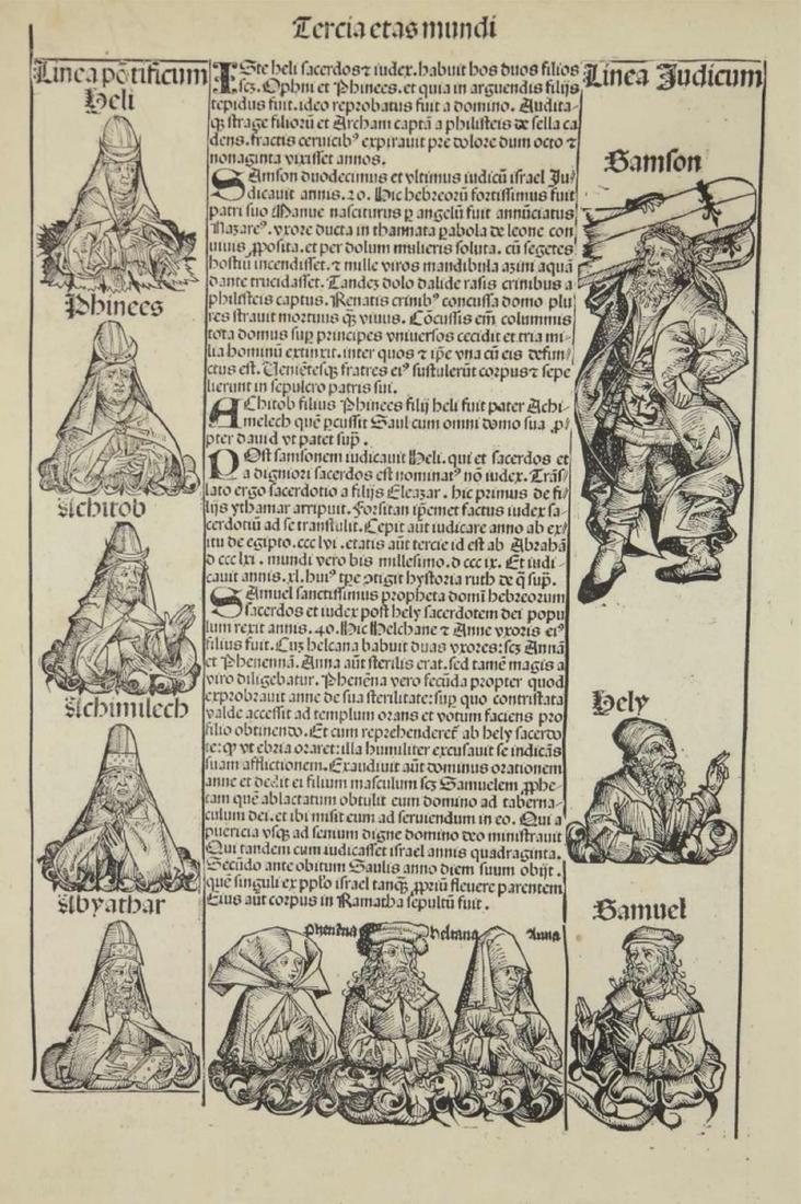 Leaf from The Nuremberg Chronicle. 1493. (1 of 4)