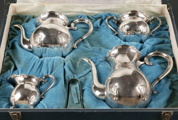 Sterling tea & coffee service, Kuyeda, Japan.