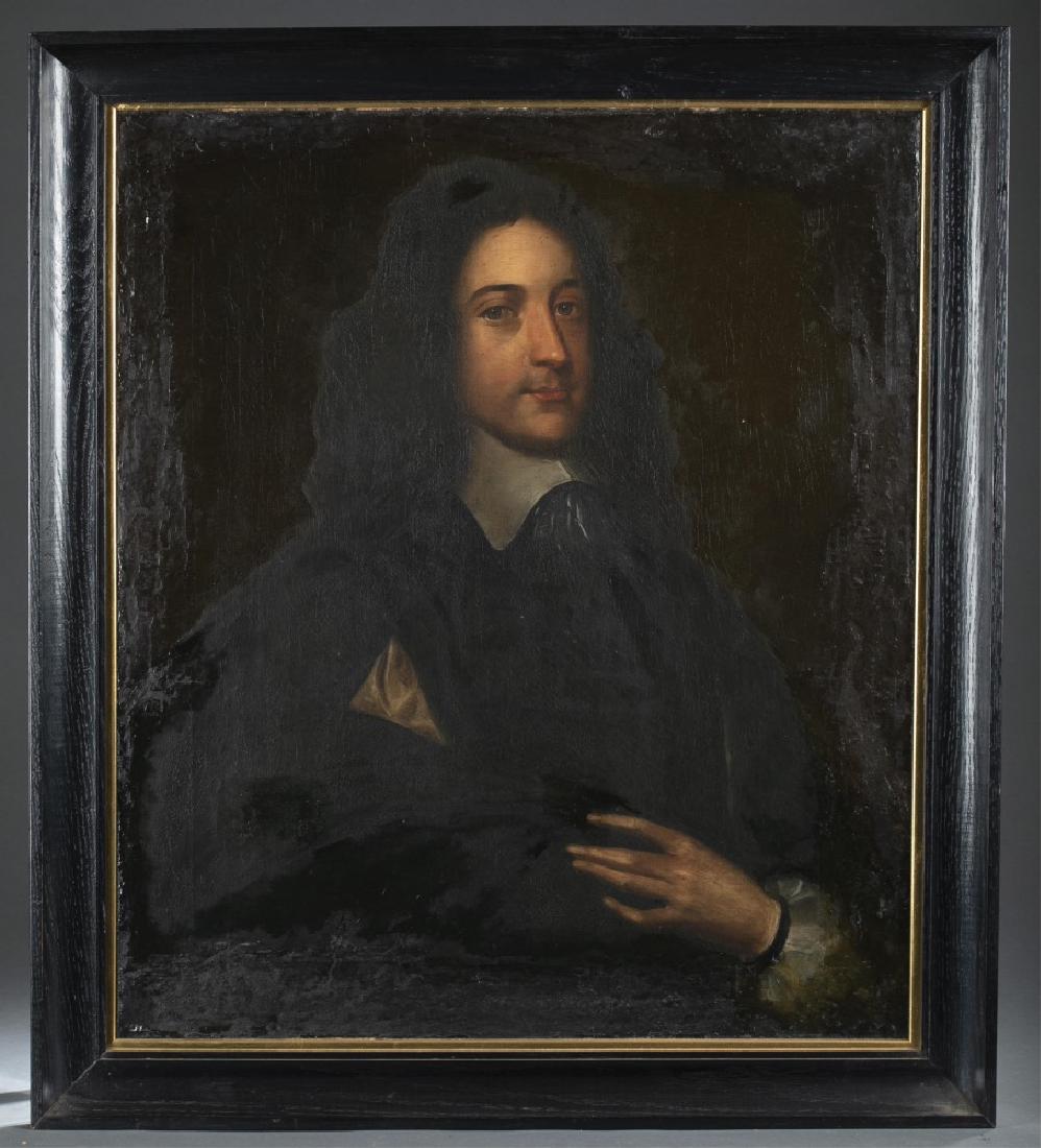 Unknown, Sir John Colcoughn. 17th c., O/C.: Unknown (British or Continental School, 17th century). Portrait of Sir John Colcoughn. Paper attached to verso (flaking off) identifies the figure as Sir John Colcoughn, Baron of Nova Scotia. Oil on c