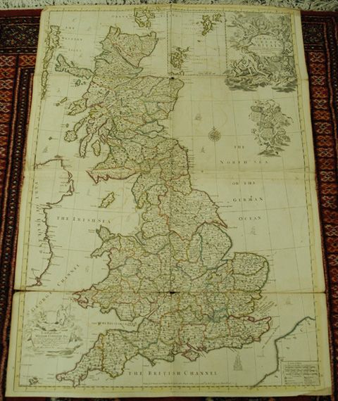 [Britain]. John Senex. A New Map Of Great Britain: [Britain]. A New Map Of Great Britain: Corrected From The Observations Communicated To The Royal Society At London. John Senez. [1714]. 36 1/2 x 25 in. Very good, with normal edgewear, minor tearing a