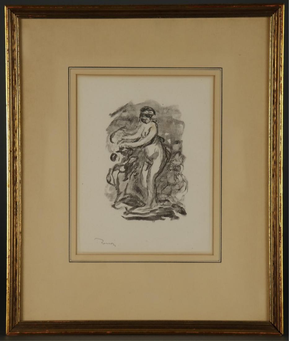 Renoir. Woman by the Grapevine,1st Variant. c1904.: Renoir, Pierre-Auguste, (French, 1841-1919). "Woman by the Grapevine, First Variant" (Femme au cep de vigne, 1er variante). From "Douze lithographies originales de Pierre-Auguste Renoirâ€˜. c.1904