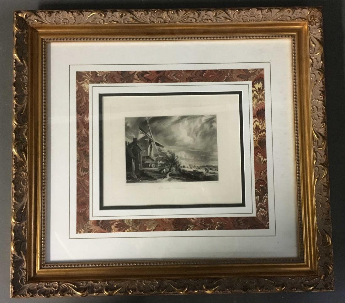 Sir John Constable. Mill near Colchester. 1855.: After John Constable (British, 1776-1837). Engraved by David Lucas (British, 1802-1881). "Mill near Colchester." 1855. Mezzotint. From the series 'English Landscape Scenery.' London, 1855. '34' above