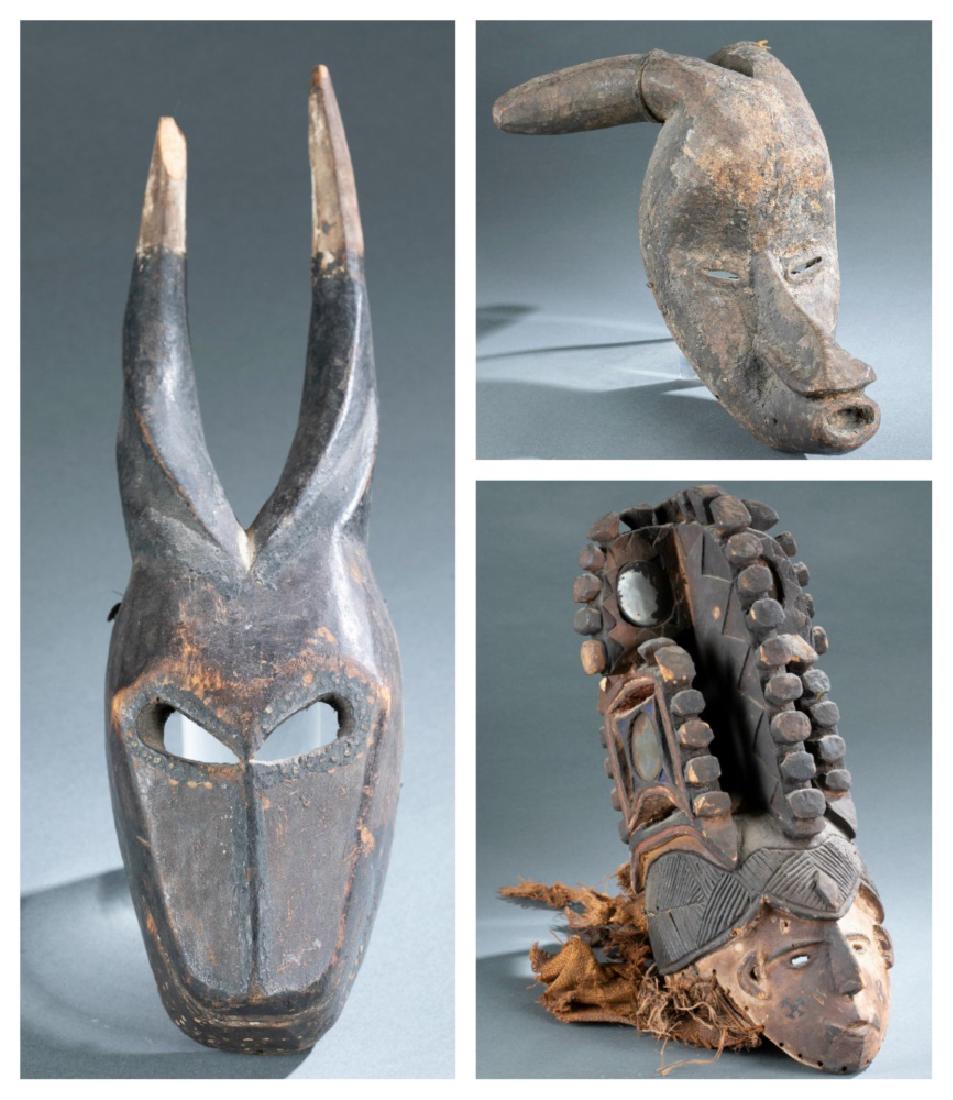 3 West African masks. 20th century. (1 of 16)