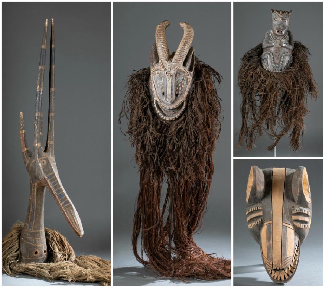 4 African style headdress & masks. 20th c. (1 of 20)