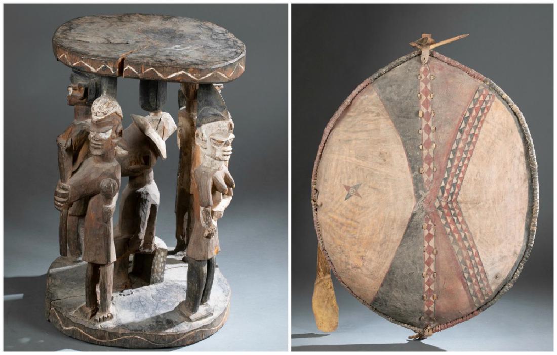 2 African style utilitarian objects. 20th century. (1 of 12)
