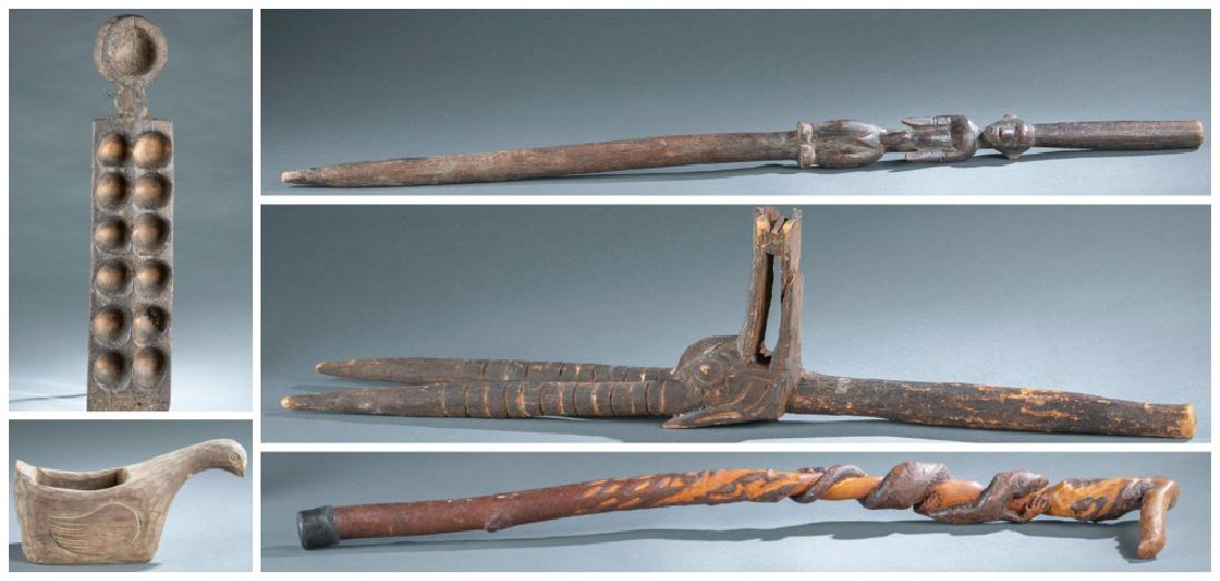 2 African toys and 3 African utilitarian objects. (1 of 20)