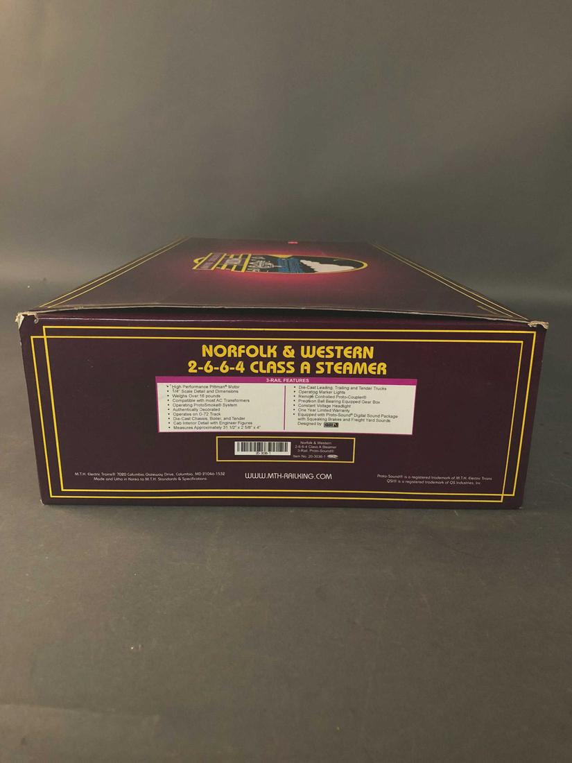 MTH Norfolk & Western 2-6-6-4 Class A Steamer.: MTH Electric Trains Item no. 20-3036-1. In original box.
