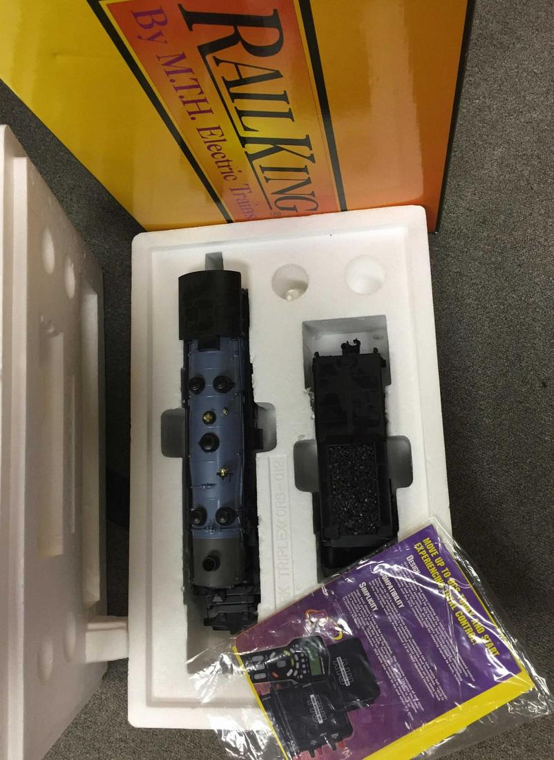 MTH RailKing 2-8-8-8-2 Triplex Steam Engine.: MTH RailKing Erie 2-8-8-8-2 Triplex Steam Engine w/ ProtoSound 2.0, 3-Rail, operates on O-42 Curves, Item 30-1368-1.