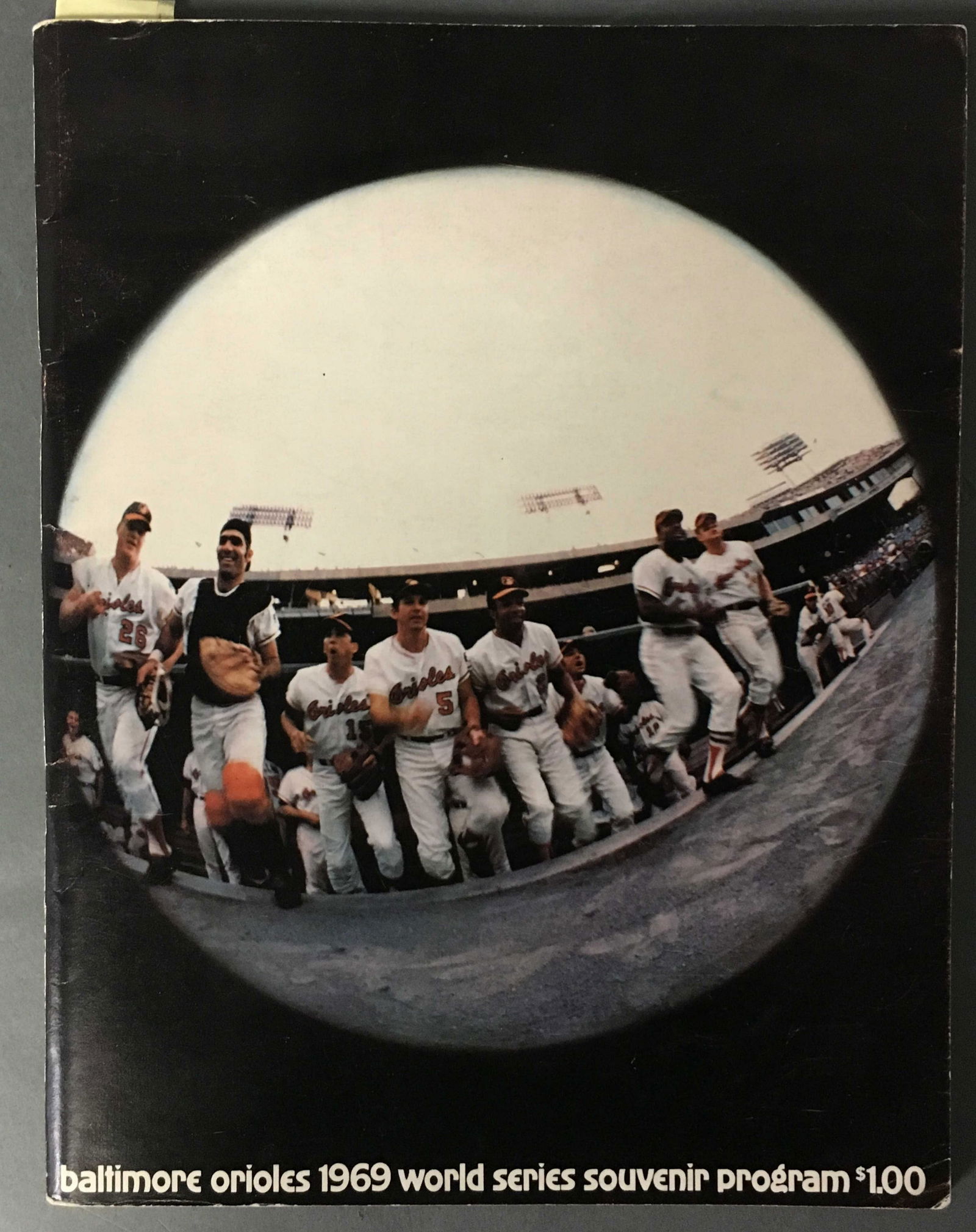 World Series program signed by 15 players.: Baltimore Orioles 1969 World Series Souvenir Program. Signed by 15 players on the two teams: Earl Weaver, Frank Robinson, Boog Powell, Brooks Robinson, Paul Blair, Mike Cuellar, Don Buford, Dick Hall,