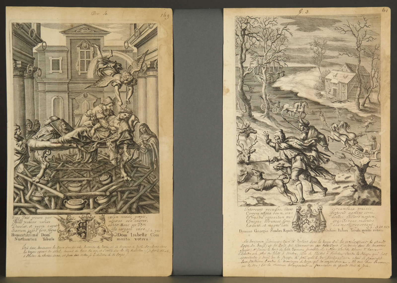 10 Plates. Publii Virgilii Maronis Opera. 1658.: [Prints] After Francis Cleyn (German, 1582-1658). 10 plates from "Publii Virgilii Maronis Opera per Johannem Ogilvium edita et sculpturis aeneis adornata." 1658. Etchings and engravings by Pierre Lomb