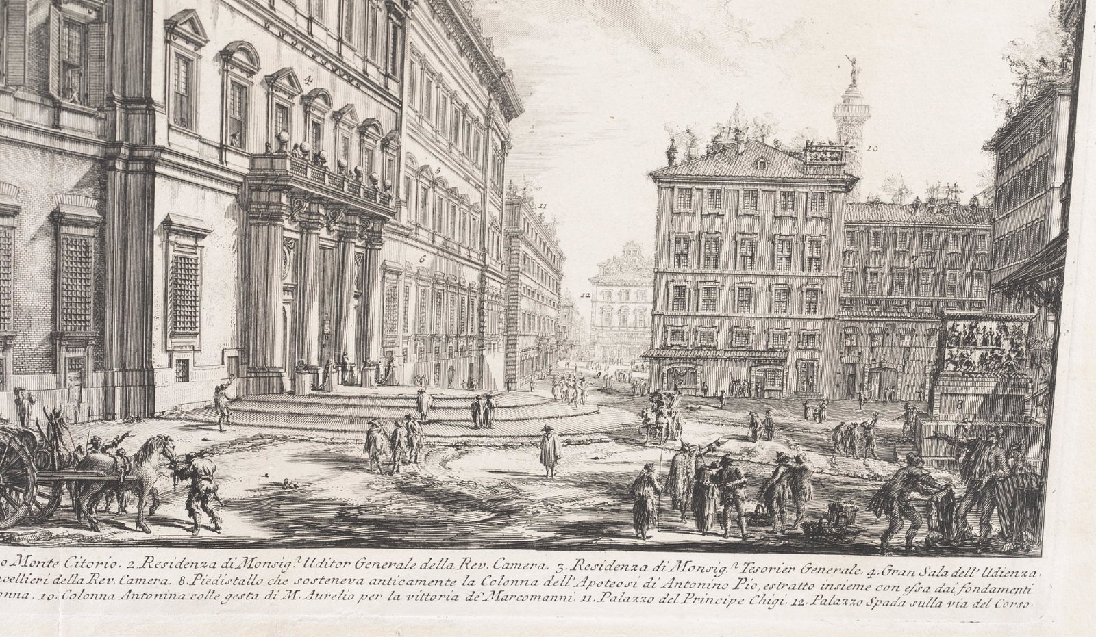 Piranesi. Veduta della Gran Curia... ca. 1752.: [Prints] Piranesi, Giovanni Batista (Italian, 1720-1778). Veduta della Gran Curia Innocenziana. ca. 1752. Etching, engraving, and drypoint on thick wove paper. Sheet: 20" x 29 1/4". Plate: 15 7/8" x 2