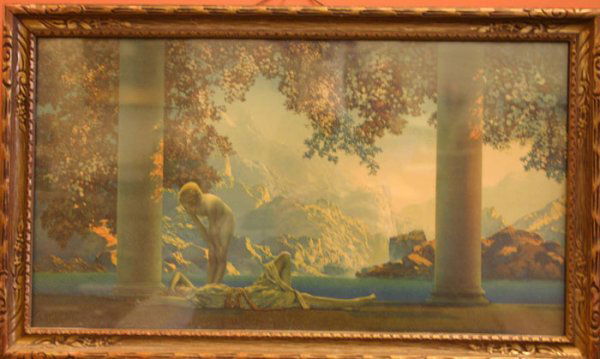 Vintage Maxfield Parrish print ''Daybreak'' N: Vintage Maxfield Parrish print ''Daybreak'' No. N1674 10'' x 18''