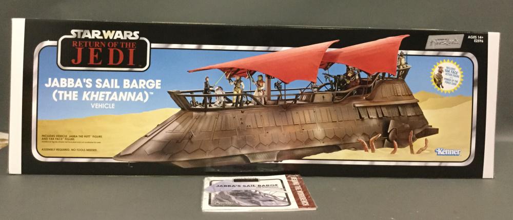 Star Wars Return of the Jedi Jabba's Sail Barge: A Star Wars Return of the Jedi Jabba's Sail Barge (The Khetanna) vehicle complete in box by Kenner