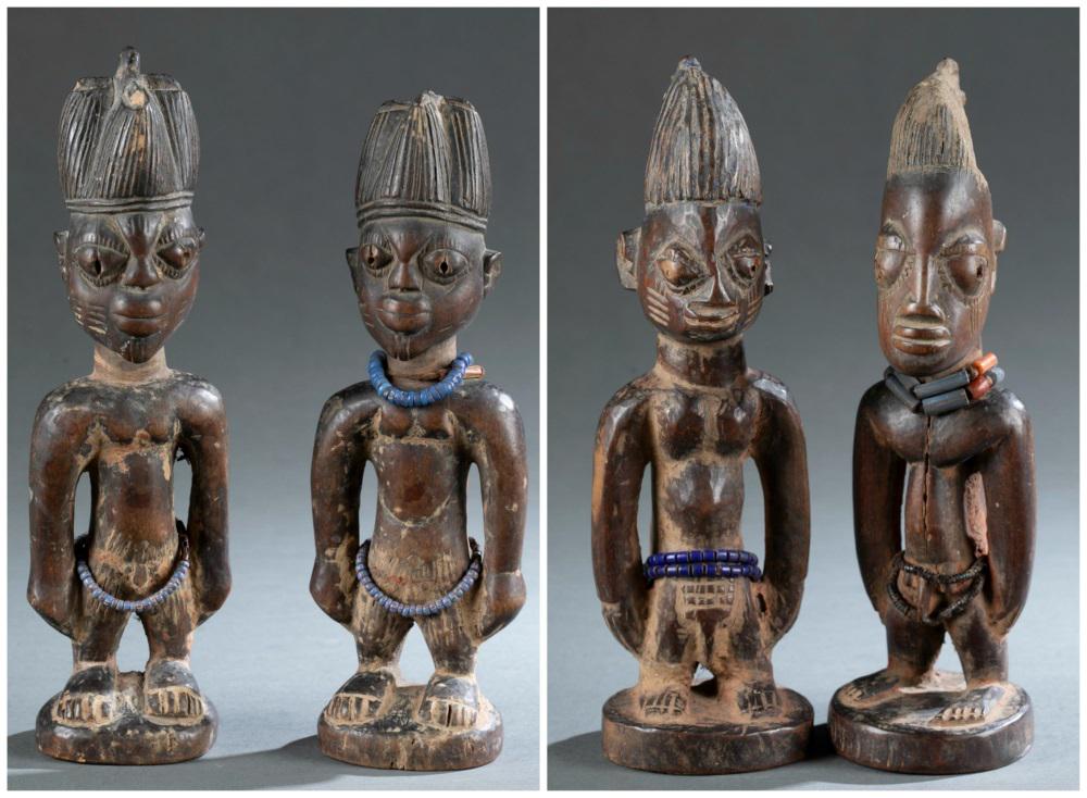 4 Yoruba Ibeji Figures. 20th c. (1 of 15)