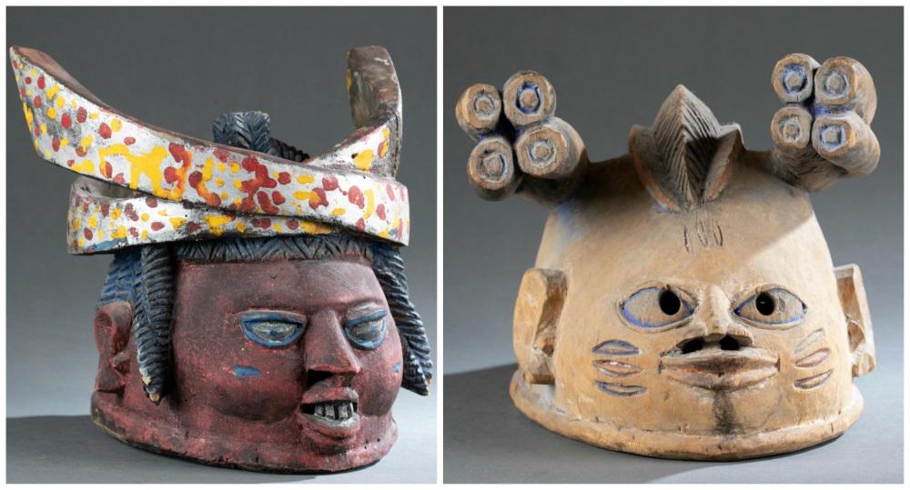 2 Yoruba Gelede Society Masks. 20th c. (1 of 13)