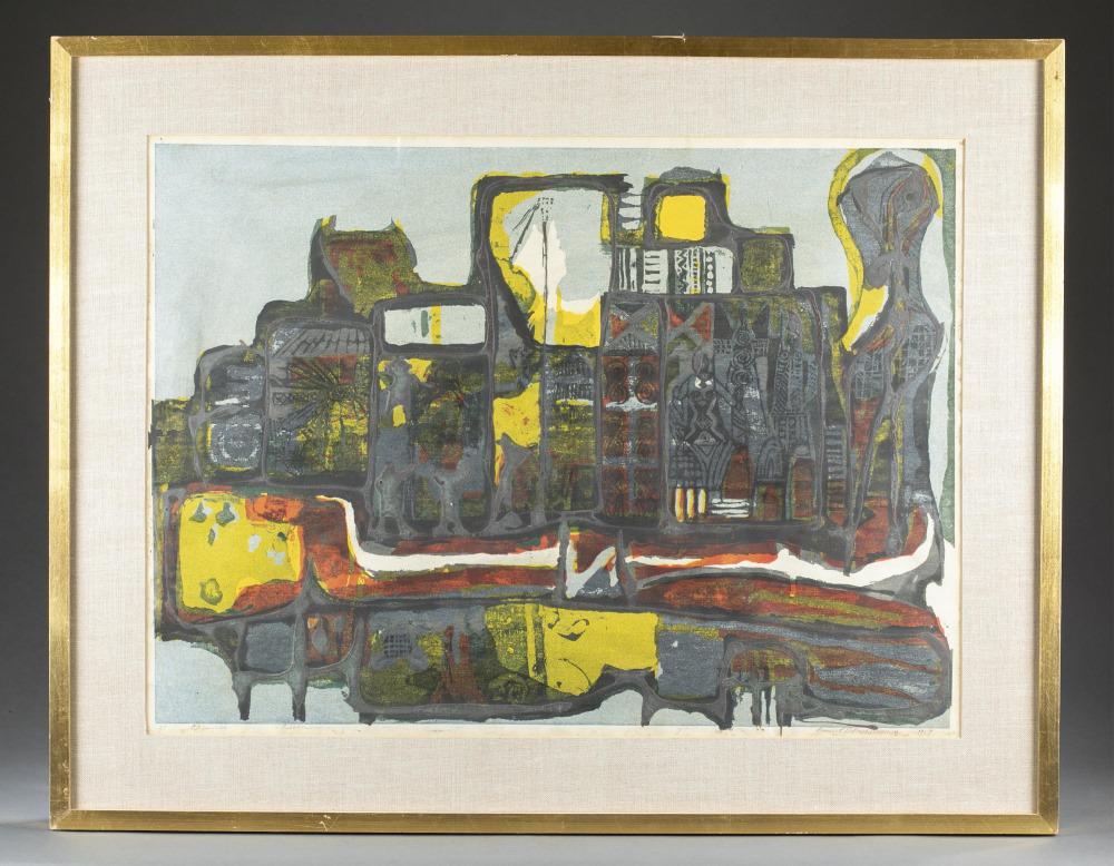 Bruce Onobrakpeya, Silkscreen, 1967. (1 of 7)