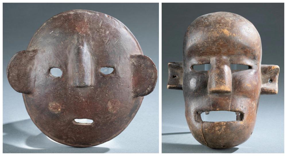 2 Makonde masks. 20th century. (1 of 7)