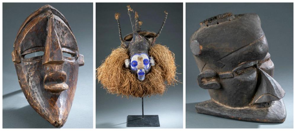 3 D. R. Congo Masks. 20th c. (1 of 18)