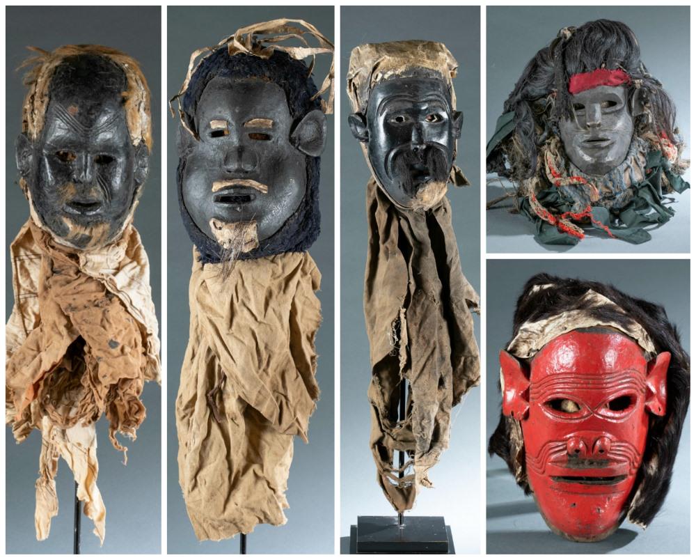 5 Malawi Masks. 20th c. (1 of 20)