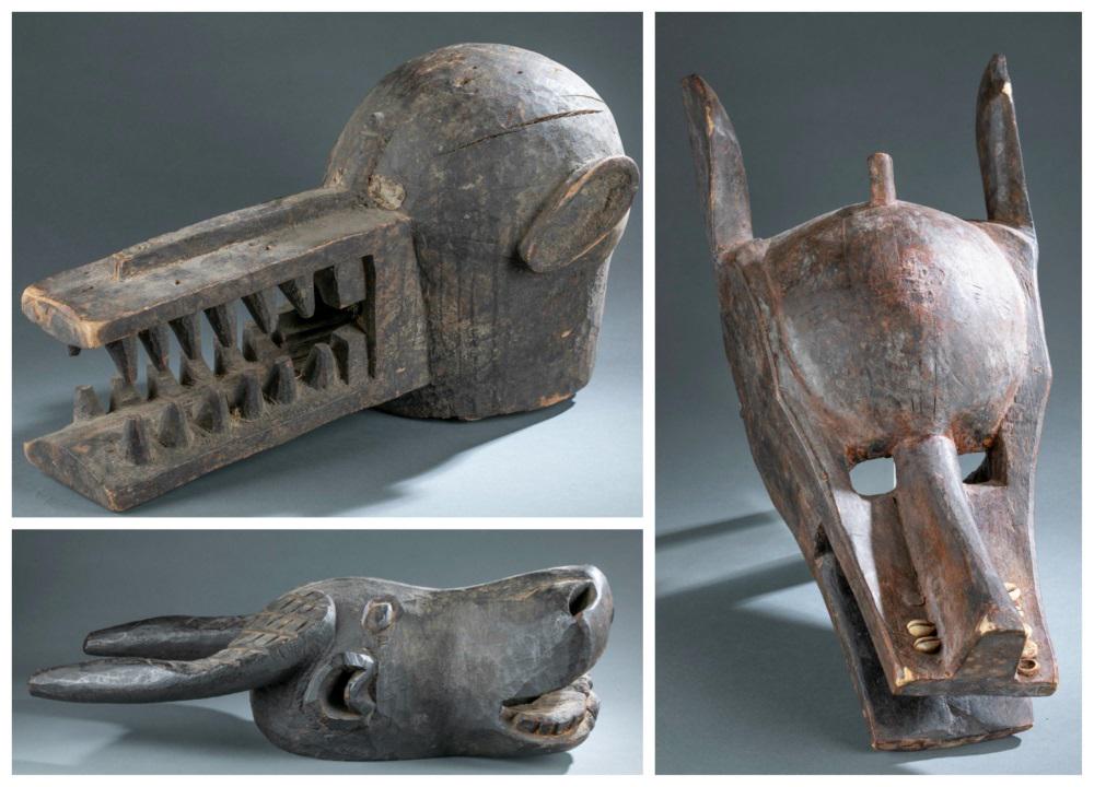 3 African Masks. 20th c. (1 of 16)