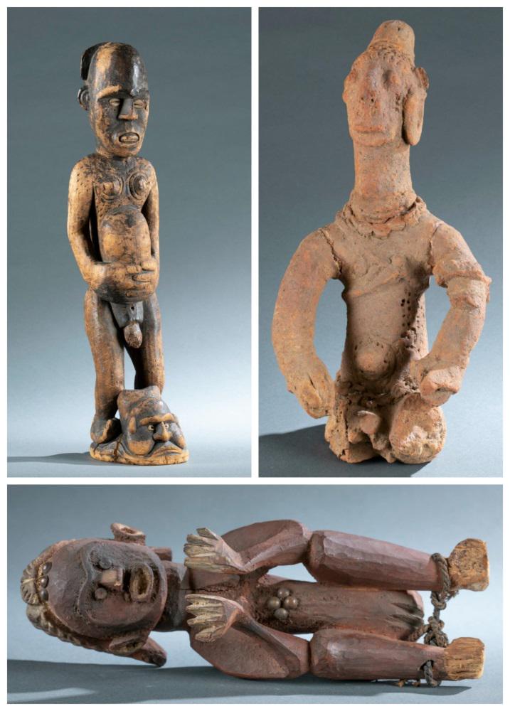 3 African Figures. 20th c. (1 of 20)