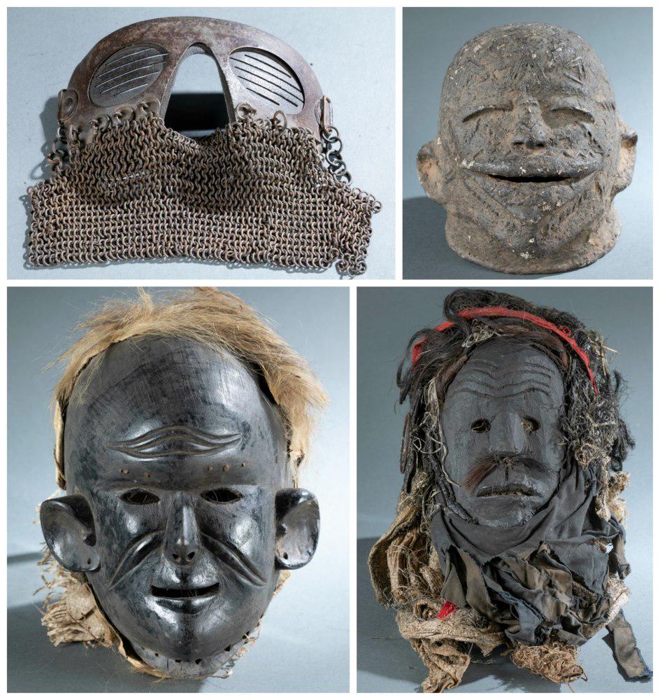 4 African Masks. 20th c. (1 of 20)