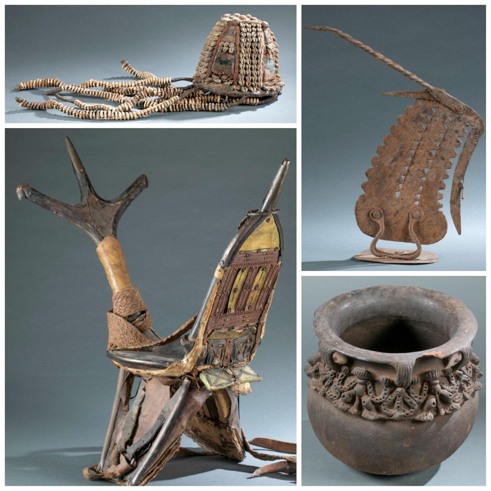 4 African Objects. 20th c. (1 of 20)