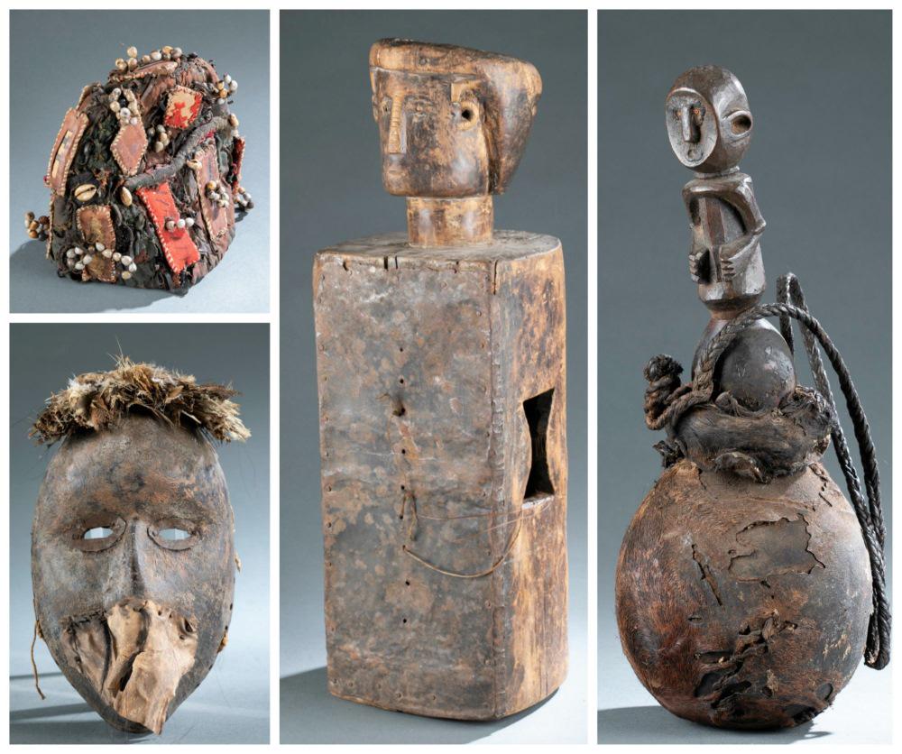 4 African Objects. 20th c. (1 of 20)
