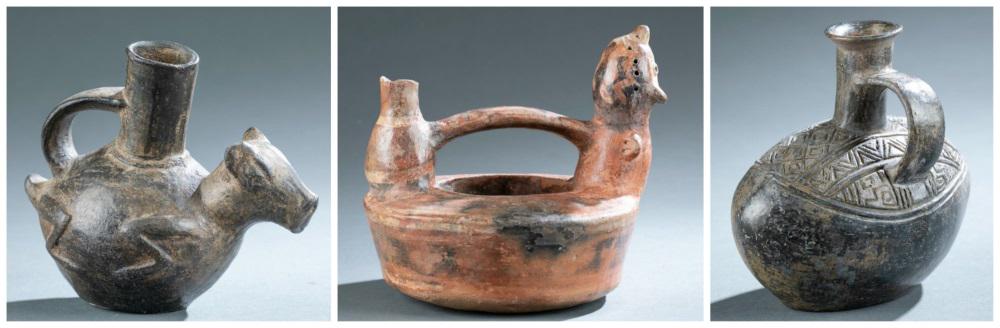 3 Northern Peruvian Style Vessels. 20th c. (1 of 20)