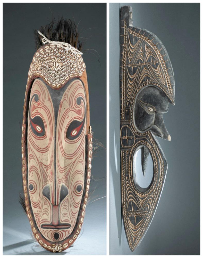 2 New Guinea Style Masks. 20th c. (1 of 13)