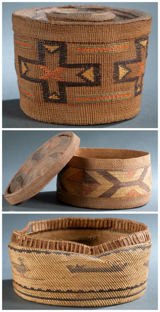 3 Ethnographic Baskets. 20th c. (1 of 19)
