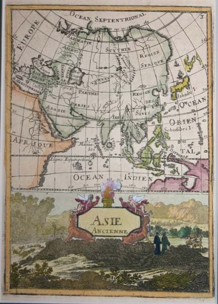 Mallet, 3 maps: Asia & China. c.1683