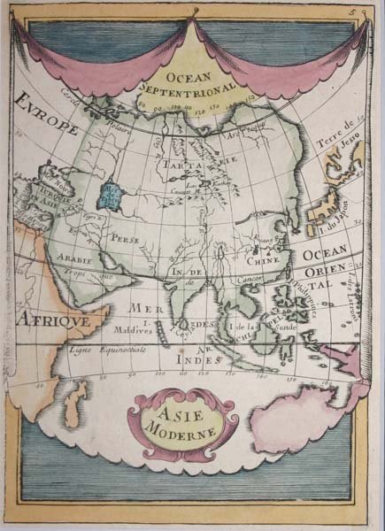 Mallet, 3 maps: Asia & China. c.1683 - 2