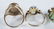 3 Gold rings and 1 brooch. - 8